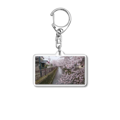 桜と川 Acrylic Key Chain