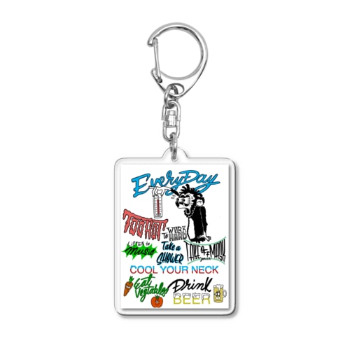 Too Hot To Work Hard... Acrylic Key Chain