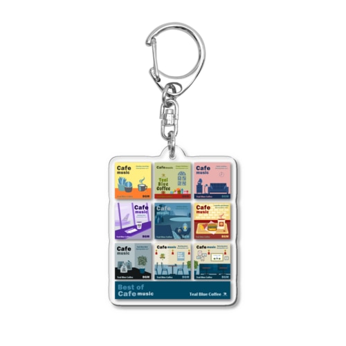 Best of Cafe music Acrylic Key Chain