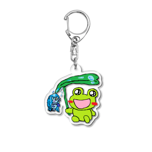 アマビエとあめかえる Acrylic Key Chain