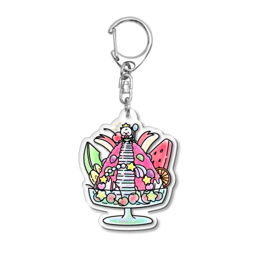 ゴージャスかき氷パンダ Acrylic Key Chain