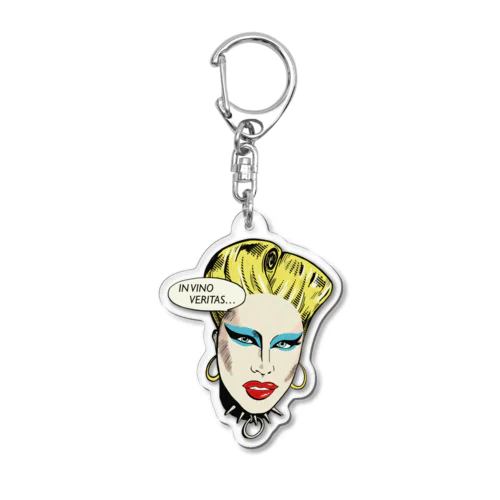 IN VINO VERITAS Acrylic Key Chain