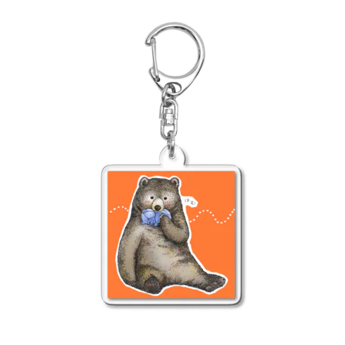 野生の獣と布のけもの Acrylic Key Chain