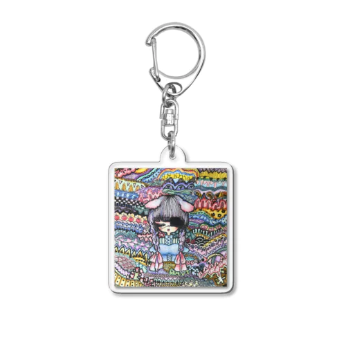 眼帯の少女 Acrylic Key Chain