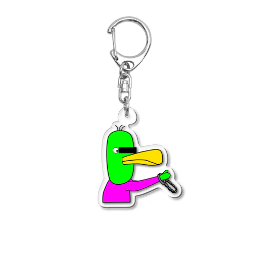 トリあえず捕まってみた Acrylic Key Chain