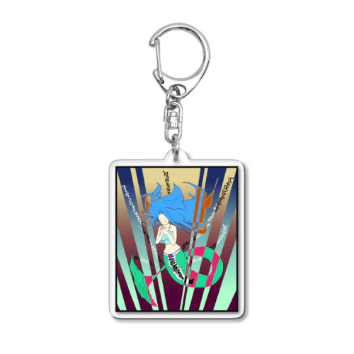 祈り捧げる人魚 Acrylic Key Chain