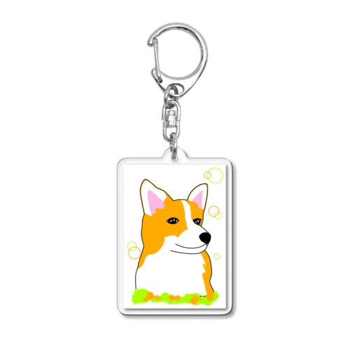 癒し犬 コーギー Acrylic Key Chain