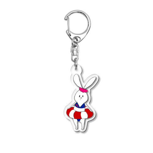 夏うさぎちゃん Acrylic Key Chain