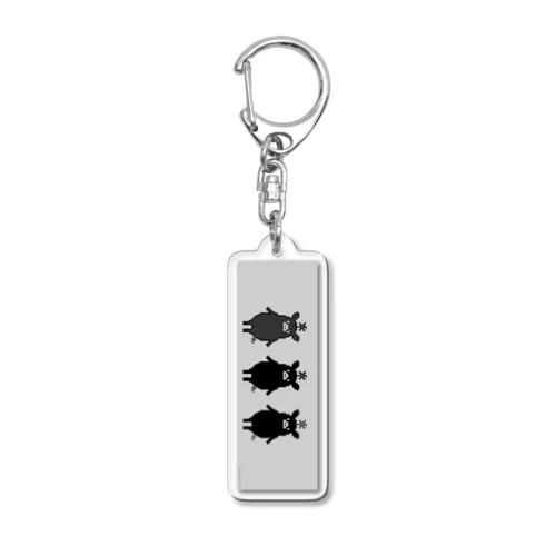 3匹の黒ブタ Acrylic Key Chain