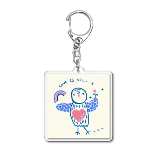 Love is all. Acrylic Key Chain