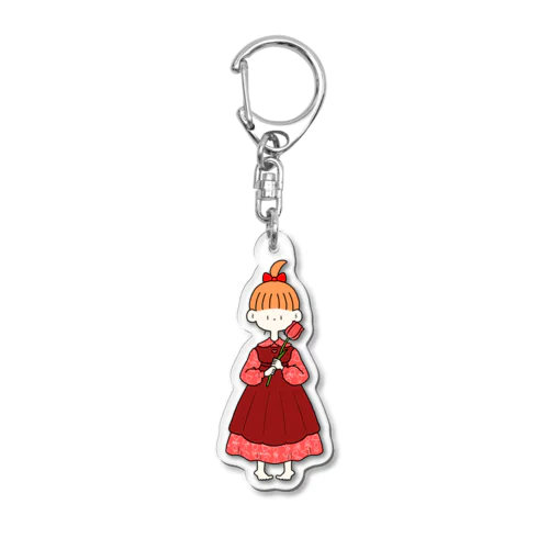 チューリップを持ったおんなのこ。 Acrylic Key Chain