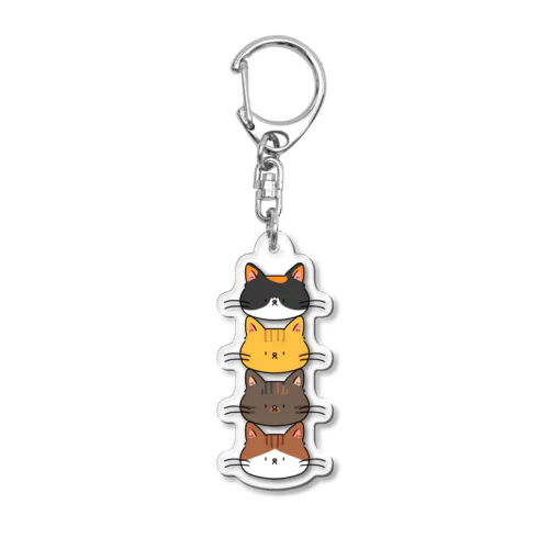 みけねこおやこ。 Acrylic Key Chain