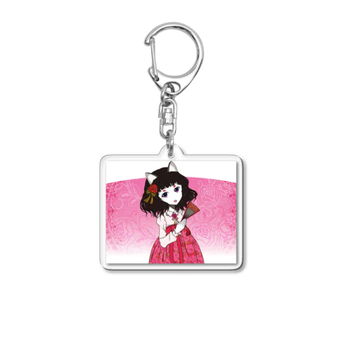 Rose-design（扇子閉じVer.） Acrylic Key Chain