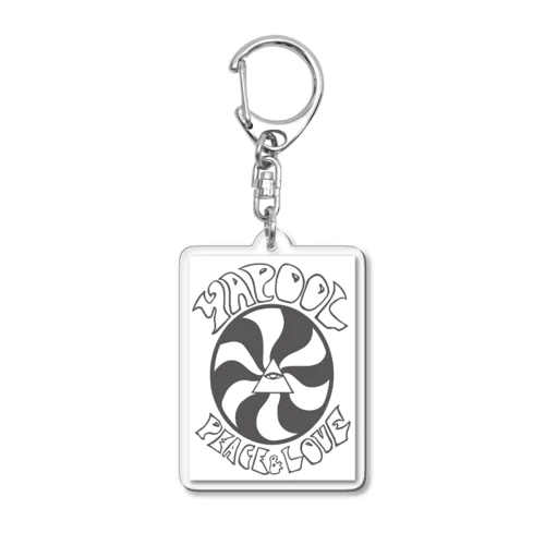 PEACE & LOVE Acrylic Key Chain