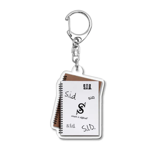 s.i.d.　ノート柄 Acrylic Key Chain