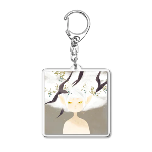 こころは曇り Acrylic Key Chain