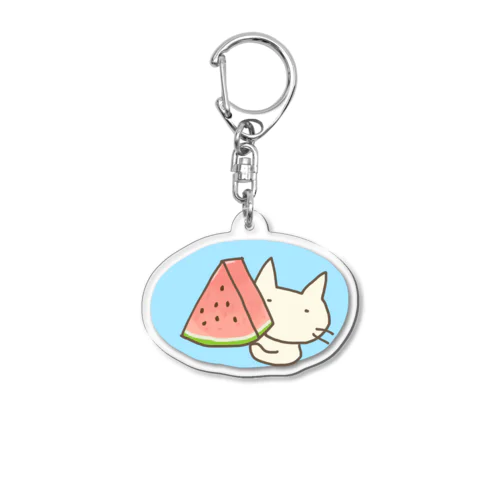 スイカねこ Acrylic Key Chain