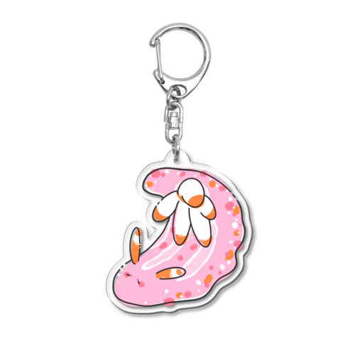 とけイチゴミルクウミウシ Acrylic Key Chain