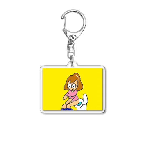 嫁はトイレが長い、、。 Acrylic Key Chain