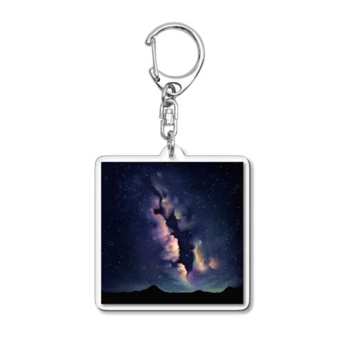 夜空星空(イラスト・修正版) Acrylic Key Chain