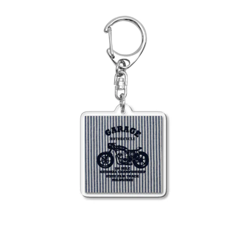 武骨なバイクデザイン(ヒッコリー) Acrylic Key Chain