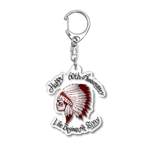 60th Anniversary Acrylic Key Chain