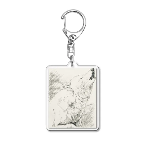 狼の遠吠え Acrylic Key Chain