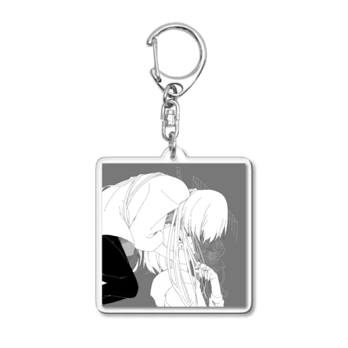 髪カーテン Acrylic Key Chain