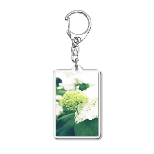 白紫陽花 Acrylic Key Chain