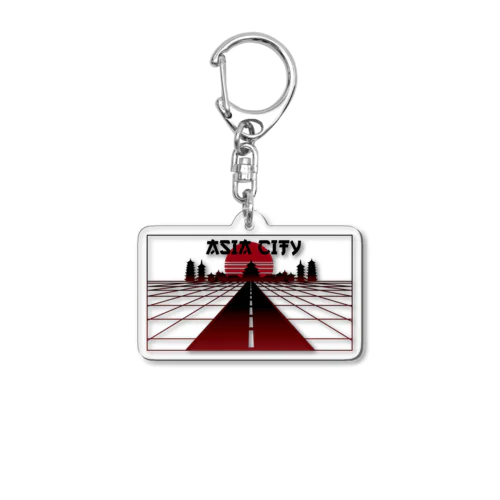  vaporwave asiacity  Acrylic Key Chain