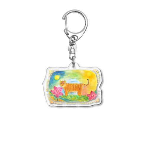 HAPPY　TIGER Acrylic Key Chain