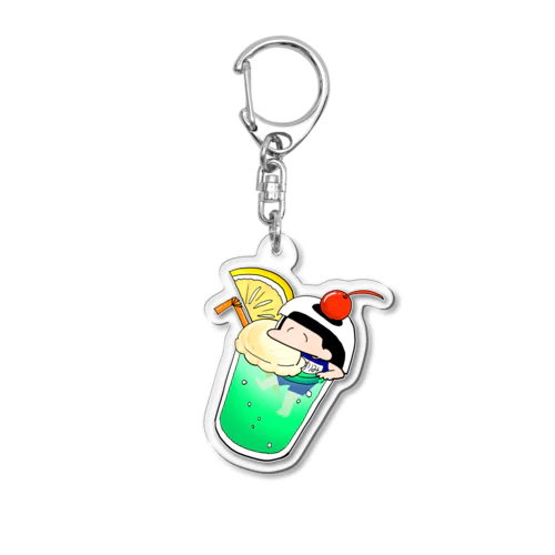 納涼すりみちゃん（メロンソーダ）アクリルキーホルダー Acrylic Key Chain