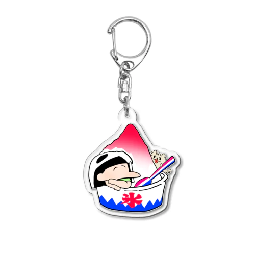 納涼すりみちゃん（いちごのかき氷）アクリルキーホルダー Acrylic Key Chain