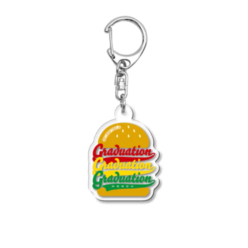 graduation burger Acrylic Key Chain