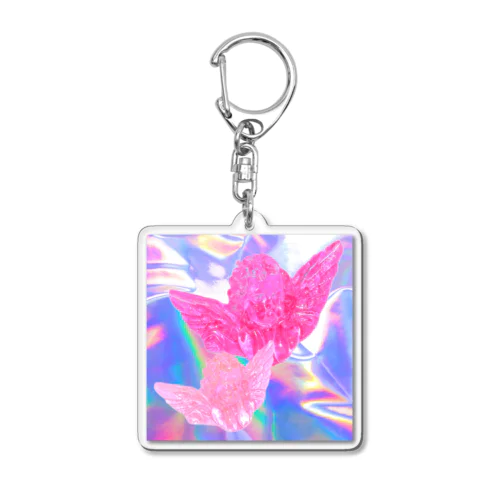 つやつやピンク天使 Acrylic Key Chain