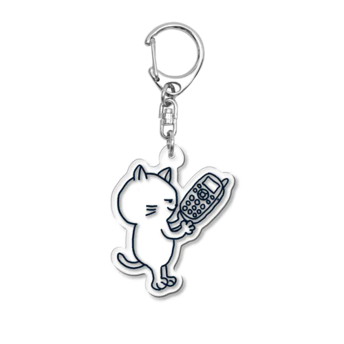 ガラケー猫 Acrylic Key Chain