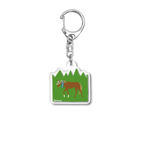 おうまのおさんぽsummer Acrylic Key Chain