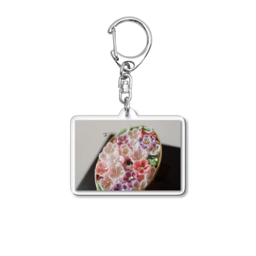 flower garden Acrylic Key Chain