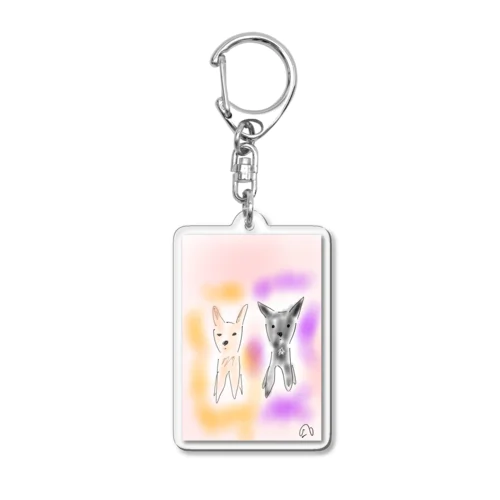 姉妹犬 Acrylic Key Chain