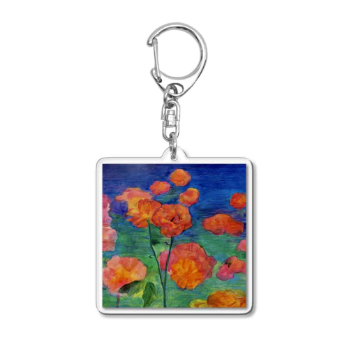 着る絵画　薔薇　と　薔薇の微笑みグッズ Acrylic Key Chain