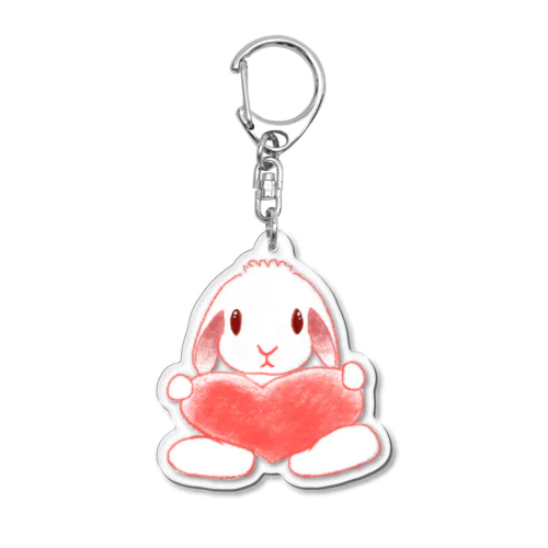 ハートうさぎ Acrylic Key Chain