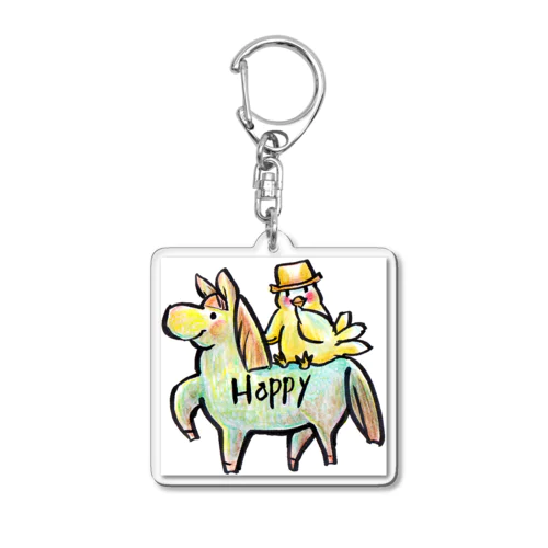 happy_001 Acrylic Key Chain