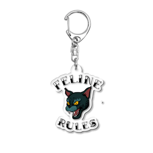 FELINE RULES アクリルキーホルダー