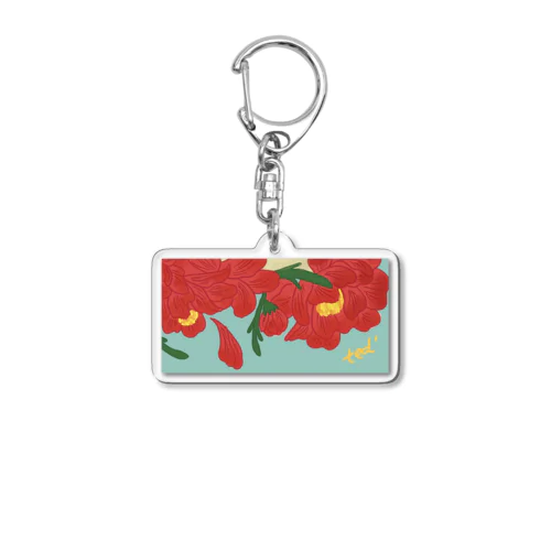 牡丹 Acrylic Key Chain