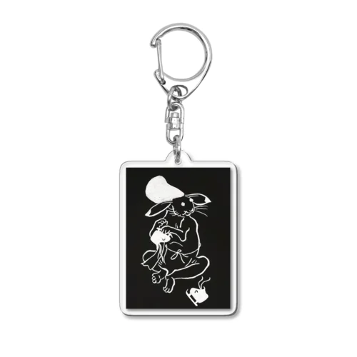 鳥獣戯画スケートのブレード拭き Acrylic Key Chain