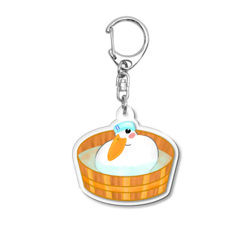 水浴びコールダックさん Acrylic Key Chain