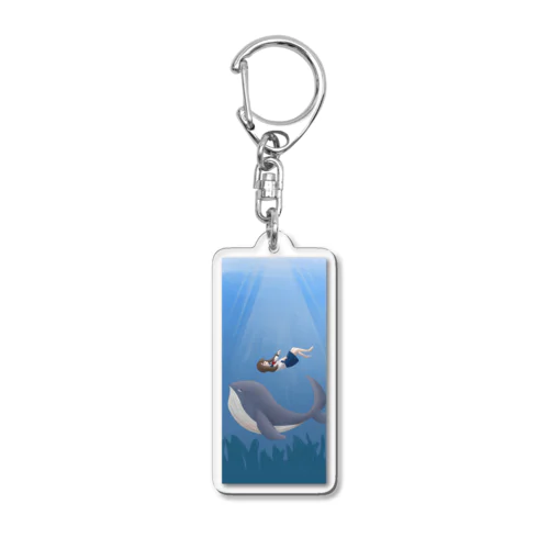 深海少女とクジラ Acrylic Key Chain