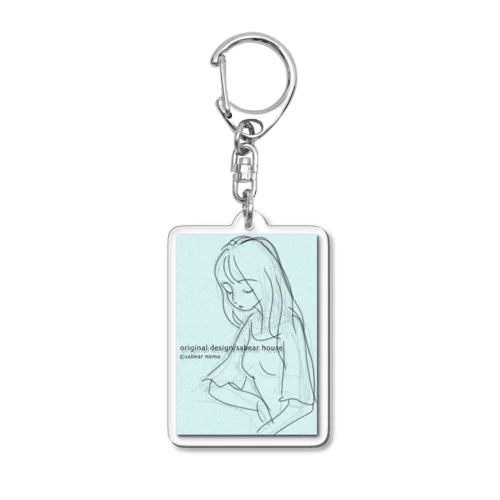 rough drawing girl-1_グッズ Acrylic Key Chain