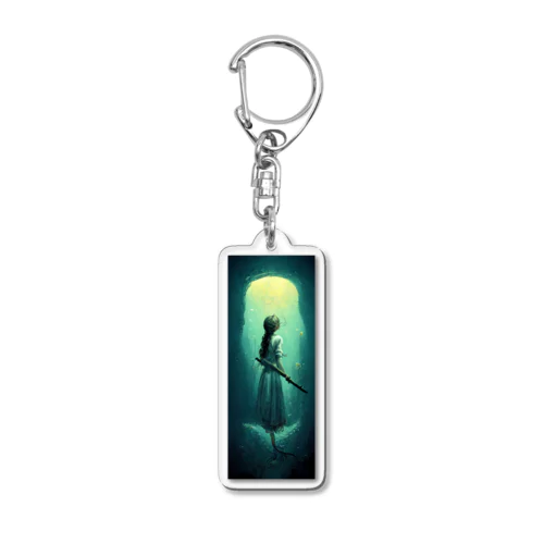 深海で聖剣を手にした彼女は静かに笑う Acrylic Key Chain