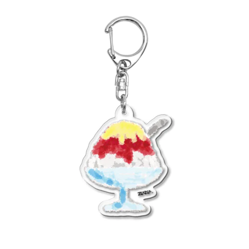 いちご練乳かき氷 Acrylic Key Chain